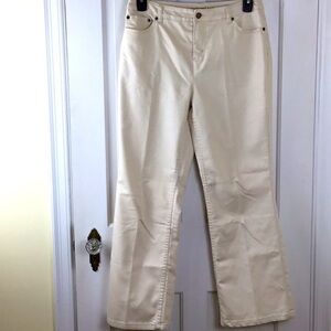 Liz Claiborne Cream Boot Cut Jeans